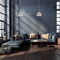 Designers Fountain Biba 60 Watt 1 Light Brushed Gold with Grey Sky Shade Pendant D287M-15P-BG - alternate 2